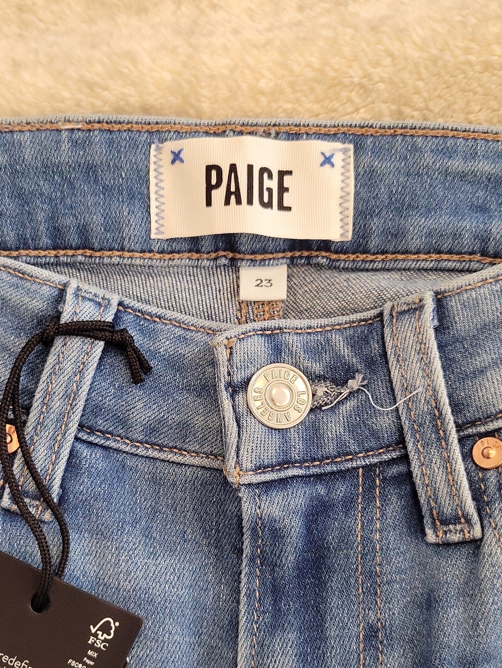 Paige Jeans, High-Rise Flare Style, New With Tags, Size 23 Waist - Picture 10 of 11